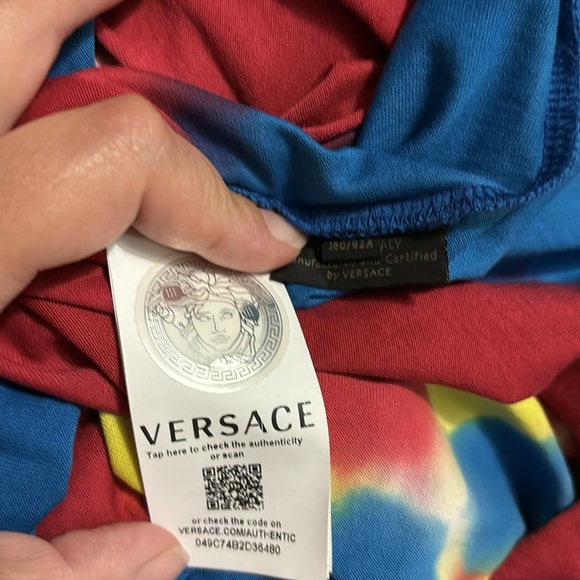 Versace tie dye Medusa tshirt medium Taylor fit - Picture 4 of 5